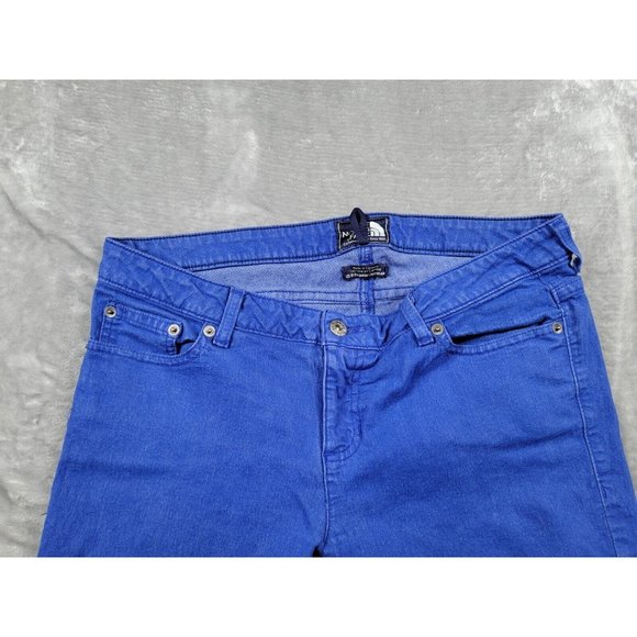 Women The North Face Slim Straight Leg Stretch Denim Jeans purplish Blue Size 10 - Picture 5 of 8
